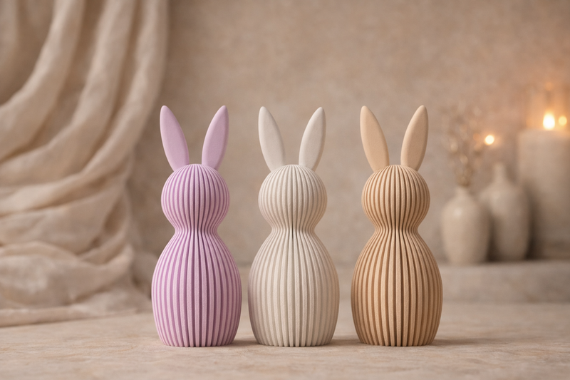 Ribbad Påskkanin – Pastell